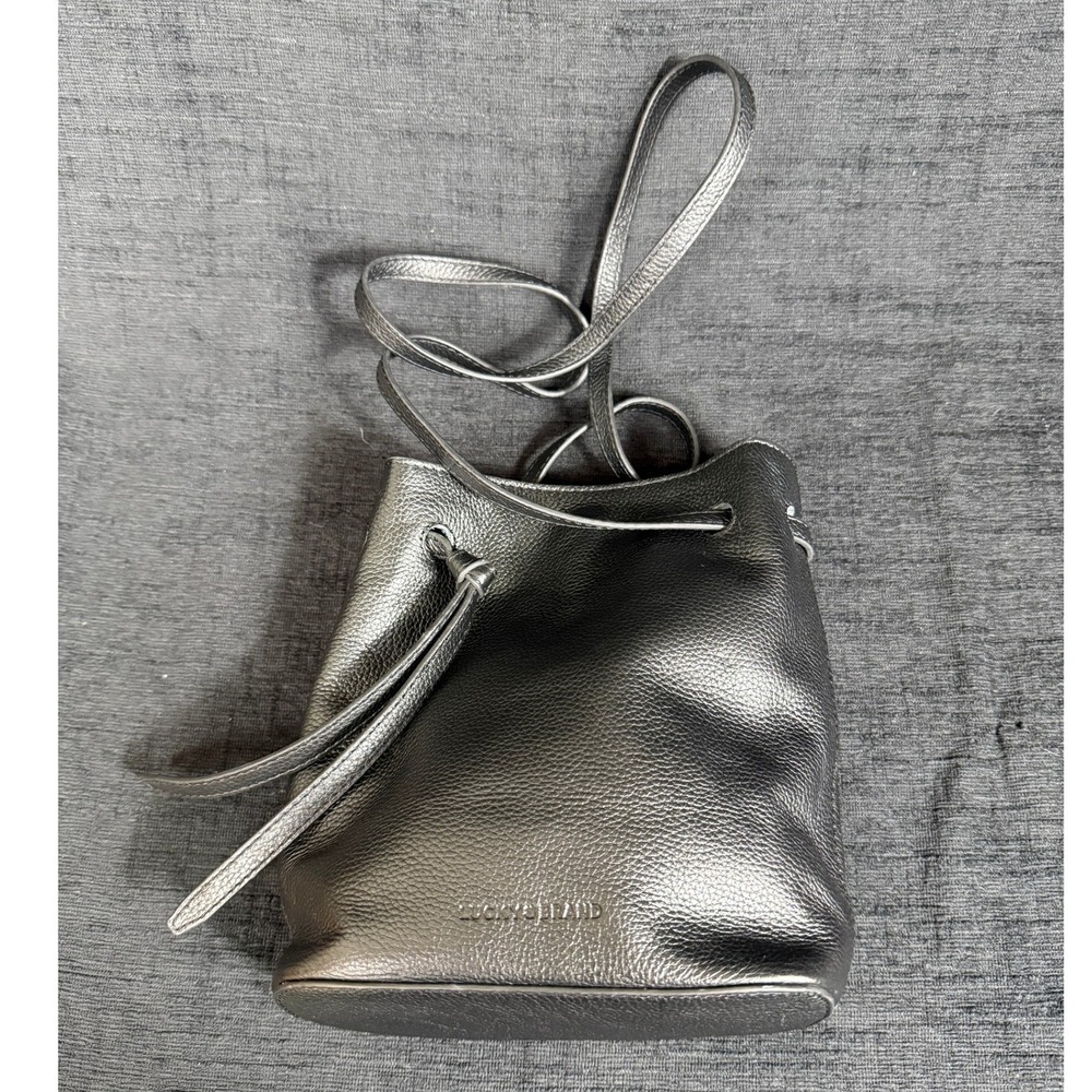 Lucky Brand Small Leather Bucket Bag Black